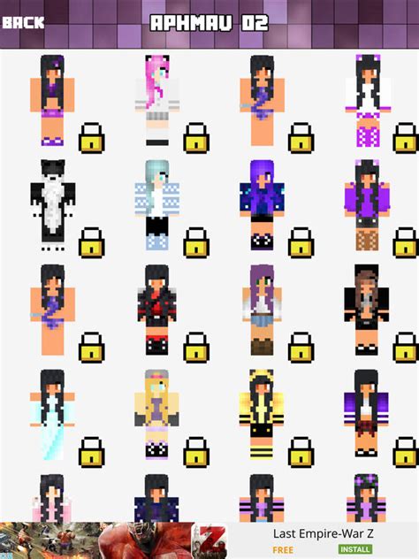 APHMAU SKINS FREE MC Diaries Skin for Minecraft PE - AppRecs