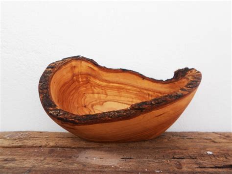 Hand Carved Wooden Rustic Bowl / Olive Wood Handcrafted | Etsy