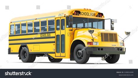 School Bus Isolated On White Background Stock Illustration 2199214309 | Shutterstock