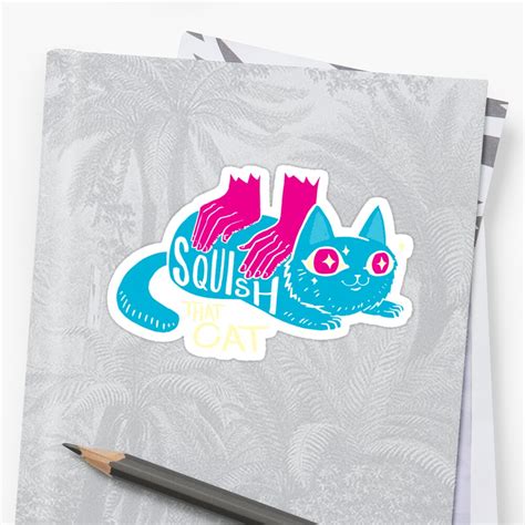 "Squish that Cat!" Stickers by Squish that Cat | Redbubble