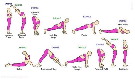 Surya Namaskar Yoga - 12 Steps Names And Procedure