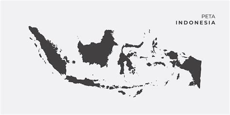 Premium Vector | Peta Indonesia or Map of Indonesia or Indonesia Map Illustration