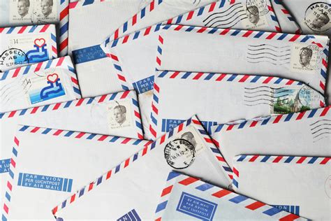 Stacks of Airmail Envelopes · Free Stock Photo