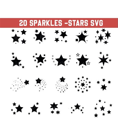 Stars Svg, Stars Cut File, Galaxy Svg, Stars Clipart, Instant Download for Cricut and Silhouette ...