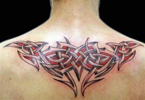 Tribal Upper Back Tattoo Designs For Men