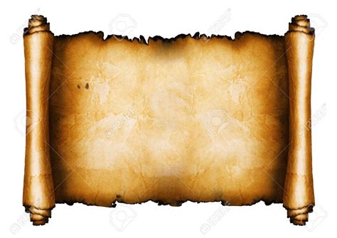 Ancient scroll isolated on white background Stock Photo , , , , , | History back... - Ancient ...