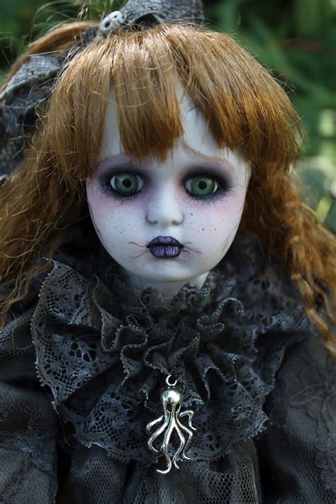 pics of goth dolls | ... OOAK Gothic porcelain doll repaint by A. Gibbons DMA goth fairy tale ...