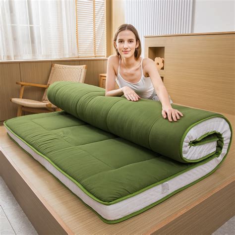 MAXYOYO Futon Mattress, Padded Japanese Floor Mattress Quilted Bed Mattress Topper, Extra Thick ...