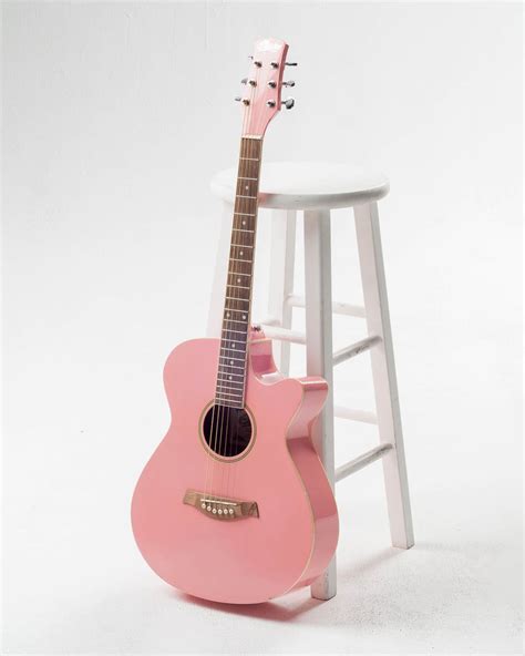 MU022 Swift Pink Acoustic Guitar Prop Rental | ACME Brooklyn