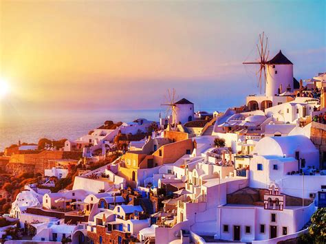 Santorini Sunset Greece Wallpapers - Top Free Santorini Sunset Greece Backgrounds - WallpaperAccess