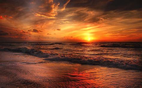 3840x2400 Beach North Sea Sunset 4k HD 4k Wallpapers, Images, Backgrounds, Photos and Pictures