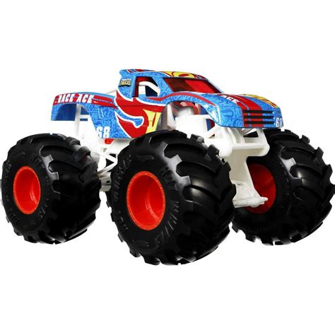 Hot Wheels Monster Trucks Race Ace 1:24 Scale Die-Cast Toy Vehicles For Kids 3 Years and Up ...