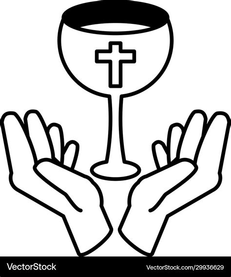 Eucharist symbols bread and wine Royalty Free Vector Image