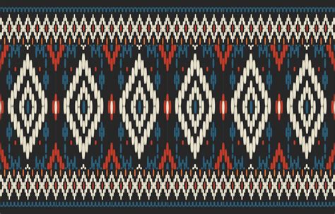 Traditional Ikat Elements Fabric Print Pattern 5008912 Vector Art at ...