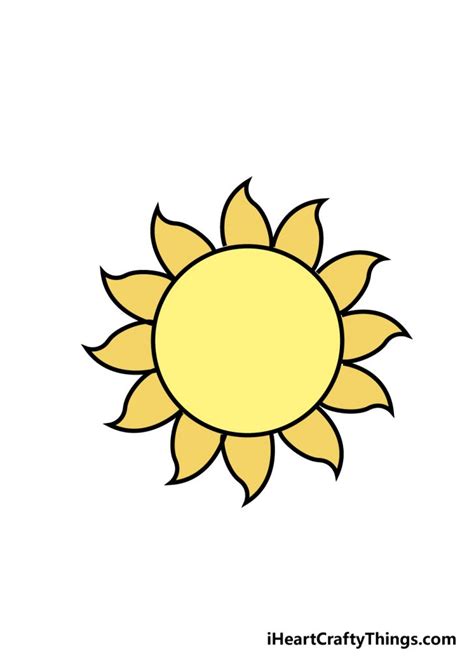 Sun Drawing - How To Draw The Sun Step By Step