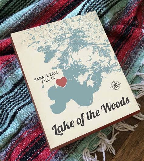 Lake of the Woods Lake of the Woods Map Lake of the Woods Print - Etsy