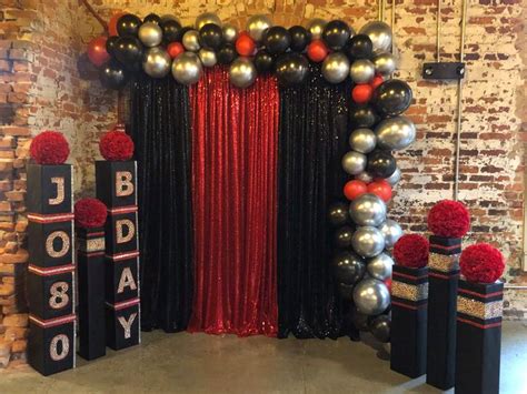 Red, Silver, and Black with a touch of Leopard! in 2023 | Red birthday party, Black party ...