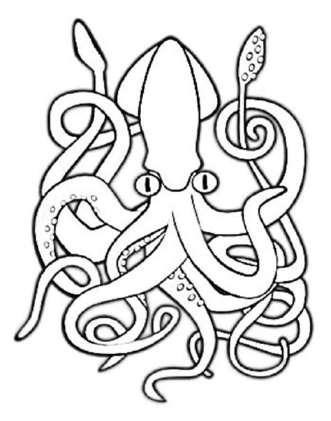 Coloring Pages Giant Squid