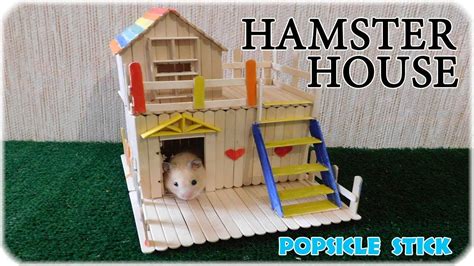 DIY Rainbow Hamster House. Popsicle stick Hamster House - YouTube in 2020 | Hamster diy, Hamster ...