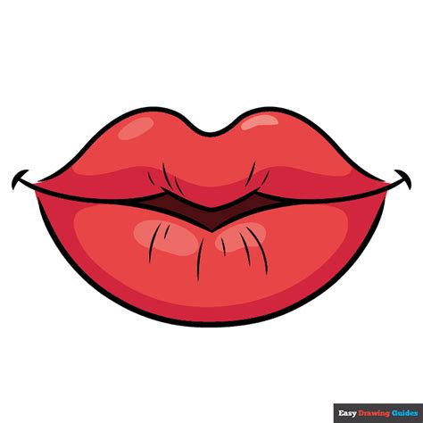 How to Draw Cartoon Lips - Really Easy Drawing Tutorial