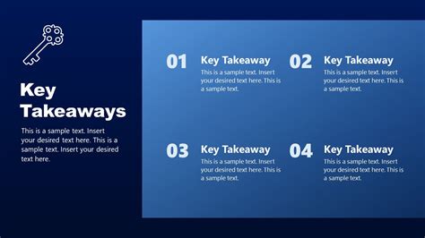 4 Key Takeaways PowerPoint Template