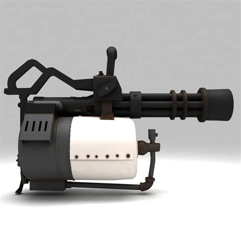 minigun team fortress 2 3d model