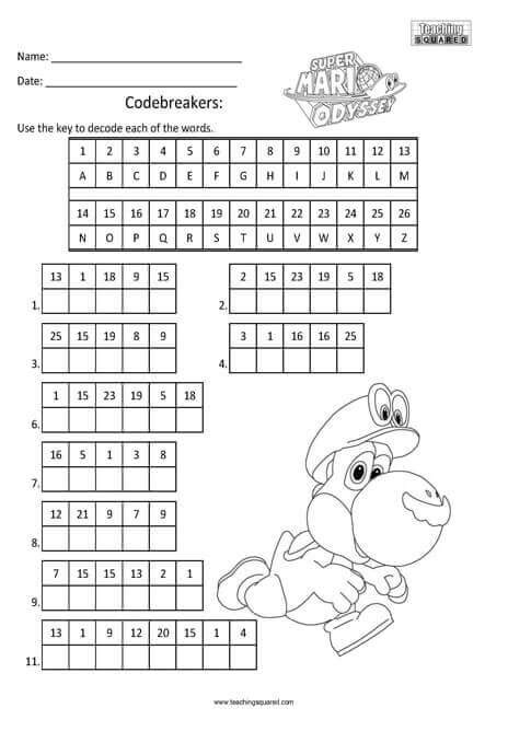 Nintendo Worksheets - Teaching Squared