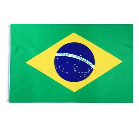 Large 3x5FT Brazilian Flag The Brazil National Flag BRA Polyester For ...