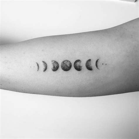 Moon phases on the right inner arm. Tattoo Artist: Iosep Ambokadze Mini ...