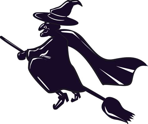 Witch on broom clipart clipart - WikiClipArt