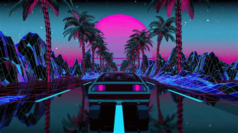 1366x768 Delorean Outrun 4k Laptop HD ,HD 4k Wallpapers,Images,Backgrounds,Photos and Pictures