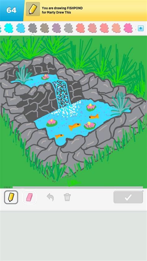 Fish Pond Drawing at PaintingValley.com | Explore collection of Fish Pond Drawing