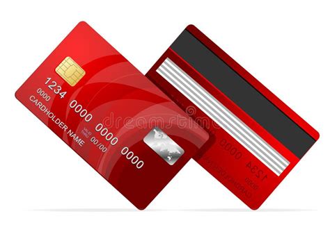 Vector Credit Card Red Icon on White Stock Vector - Illustration of credit, electronic: 31077193