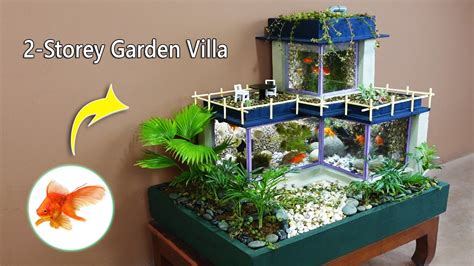 Diy Aquarium Decoration Ideas / How to make a 2-storey garden villa aquarium - YouTube