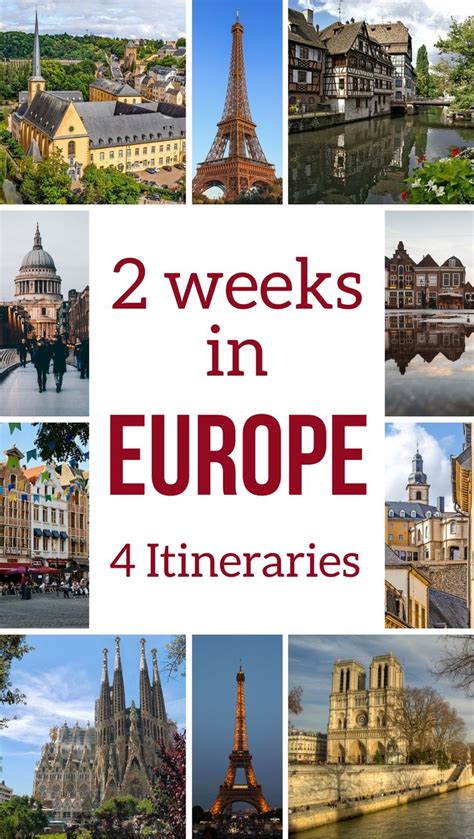 2 weeks in Europe Itinerary by Train - 4 detailed options (+ Tips)