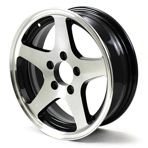 15X5 5-Lug on 4.5" Aluminum 5-Star Trailer Wheel - 455545B