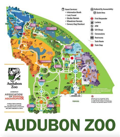 Audubon Zoo Map and Brochure (2021 - 2023) | ThemeParkBrochures.net