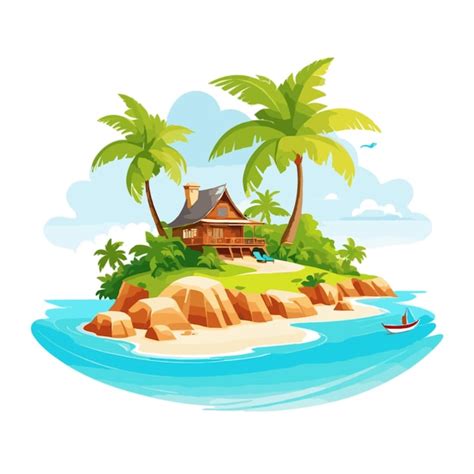 Premium Vector | Island gateway vector on a white background