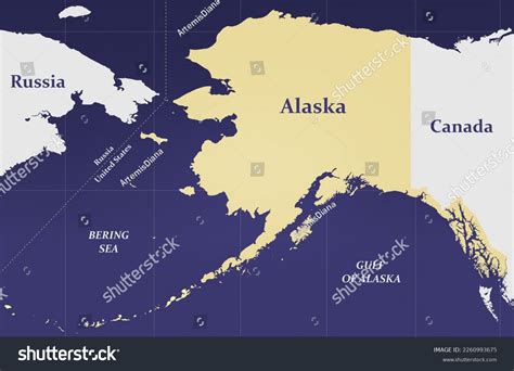 Map Of Russia Alaska Border - Florri Anna-Diana