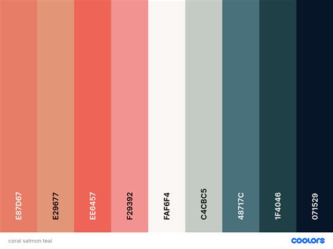 √ Salmon Color Chart