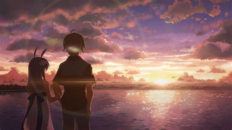 Anime Couple Sunset Wallpapers - Top Free Anime Couple Sunset Backgrounds - WallpaperAccess