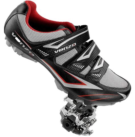 Buy Venzo Mountain Bike Bicycle Cycling Shimano SPD Shoes with Sealed Pedals and Cleats Black 42| CD