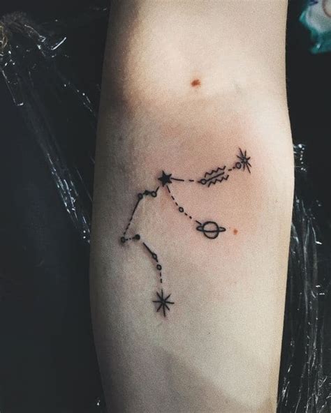 45 Awesome Aquarius Constellation Tattoo Designs With Meaning