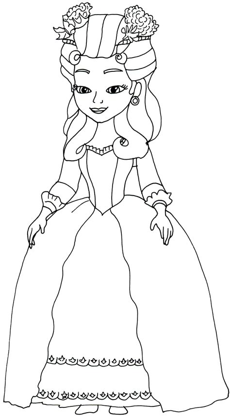 Sofia The First Coloring Pages: Princess Hildegard - Sofia the First Coloring Page