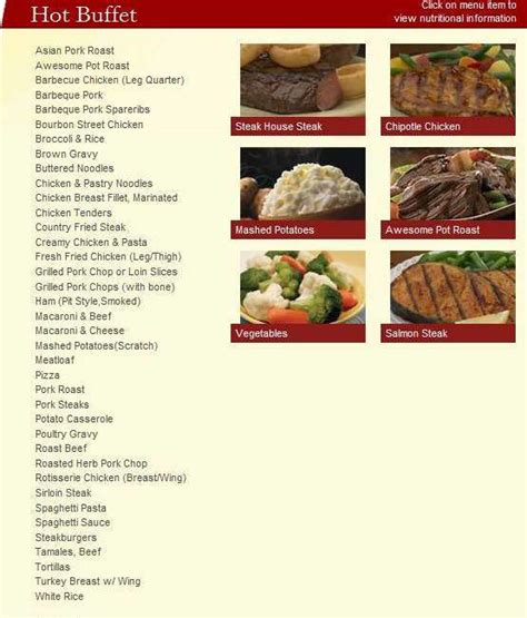 Menu of Golden Corral Buffet & Grill in Oceanside, CA 92057