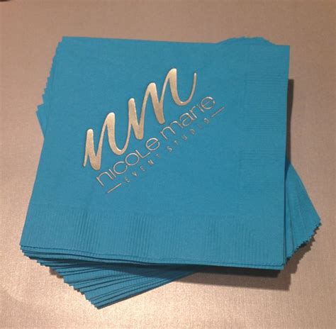 Personalized Logo Cocktail Napkins | Custom cocktail napkins, Personal business cards, Champagne ...