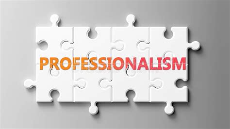 Professionalism Complex Like a Puzzle - Pictured As Word Professionalism on a Puzzle To Show ...