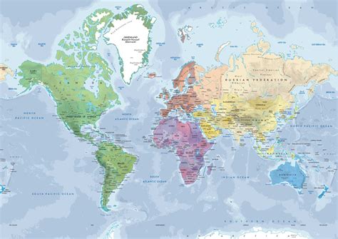 Detailed World Map Poster