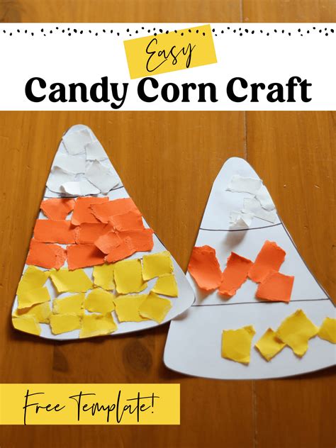 Candy Corn Halloween Craft {Free Template & Printable!} - Thriving Home