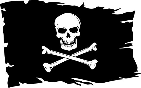 Pirate Flag with Skull and Cross Bones 23974935 PNG